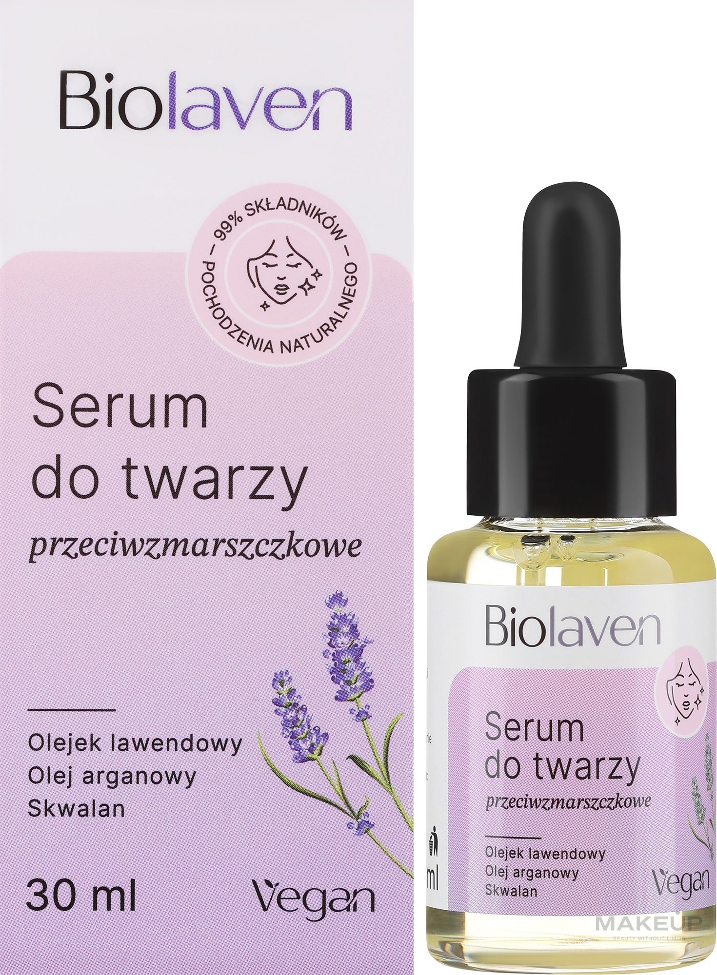 Сироватка проти зморшок на обличчі - Biolaven Face Serum — фото 30ml