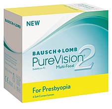 Контактні лінзи, радіус кривизни 8.6 мм, High, 6 шт. - Bausch & Lomb PureVision 2 Multi-Focal — фото N1