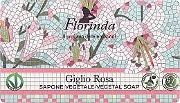 Духи, Парфюмерия, косметика Мыло туалетное "Розовая лилия" - Florinda Mosaici Italiani Vegetal Soap