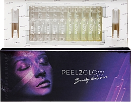 Духи, Парфюмерия, косметика УЦЕНКА Набор для ухода за лицом - Skin Tech Peel2Glow Purifyer & Skin Bloom (purifyer/5x1.5ml + skin/bloom/5x1.5ml) *