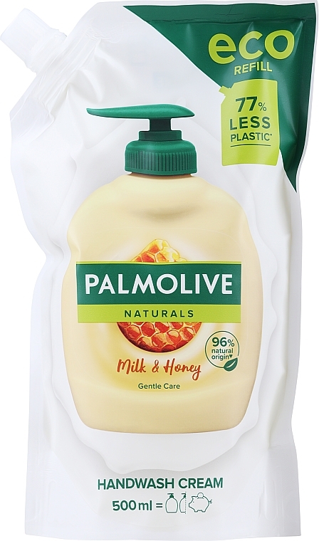 Жидкое мыло "Мед и Увлажняющее Молочко", в экономичной упаковке - Palmolive Naturel — фото N3