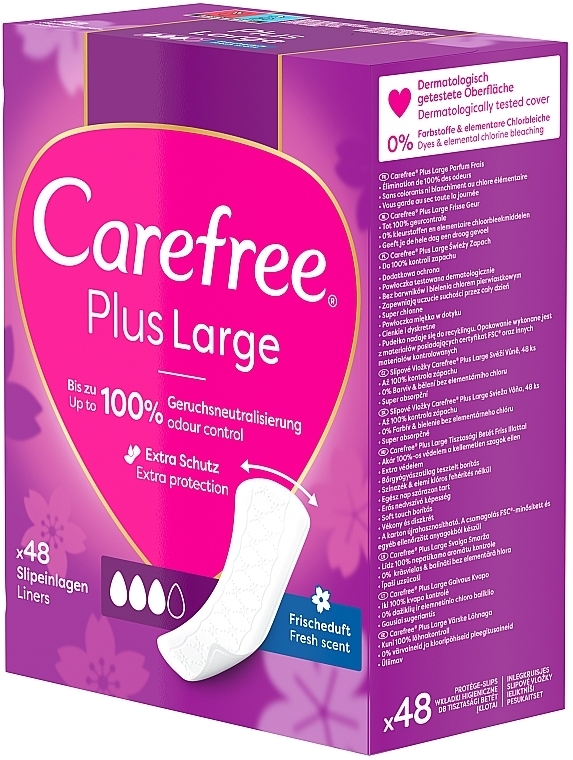 Щоденні гігієнічні прокладки, 48 шт - Carefree Plus Large Fresh Scent — фото N10