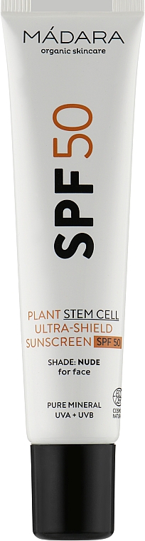 Сонцезахисний крем-емульсія для обличчя - Madara Cosmetics Plant Stem Cell Eltra-Shield Sunscreen SPF 50 — фото N1
