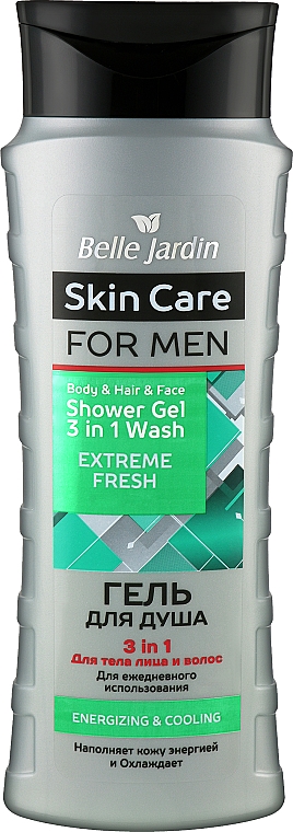 Гель для душа 3в1 мужской - Belle Jardin Skin Care For Men Extreme Fresh — фото N1