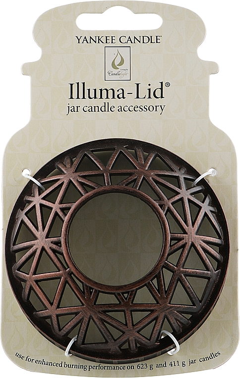 Топер для свічки - Yankee Candle Illuma Lid Belmont Bronze Punched — фото N1