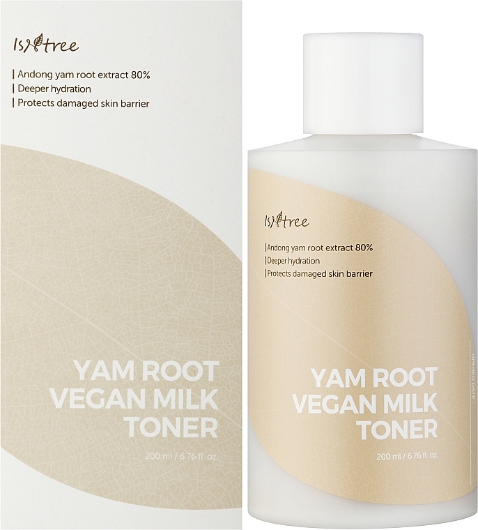 УЦІНКА Тонер зволожувальний з коренем дикого ямсу - IsNtree Yam Root Vegan Milk Toner * — фото N2