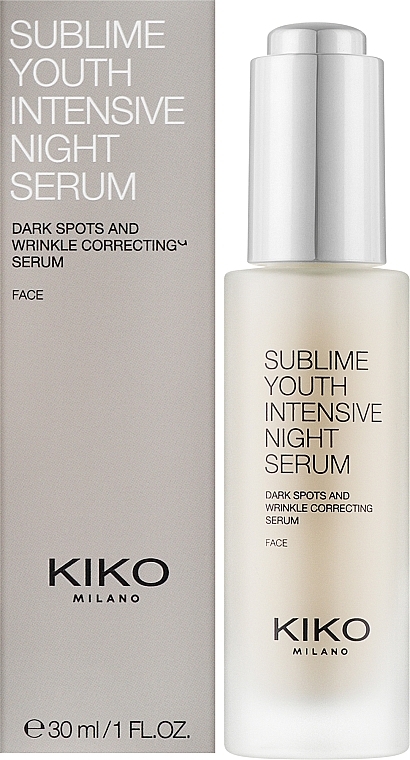 Нічна сироватка для обличчя проти прищів і зморщок - Kiko Milano Sublime Youth Intensive Night Serum — фото N2