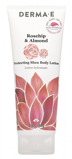 Защитный лосьон для тела с маслом ши, шиповником и миндалем - Derma E Rosehip & Almond Protecting Shea Body Lotion — фото N1