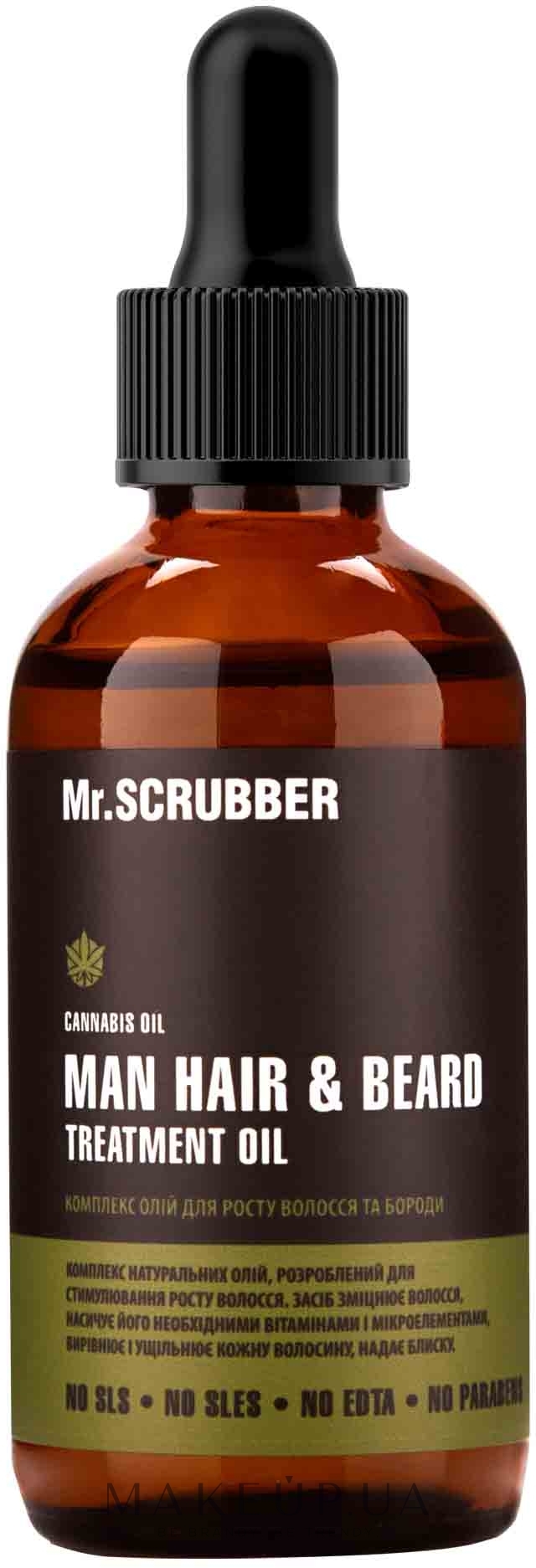 Комплекс олій для росту волосся та бороди - Mr.Scrubber Man Tea Tree Hair&Beard Treatment Oil — фото 50ml