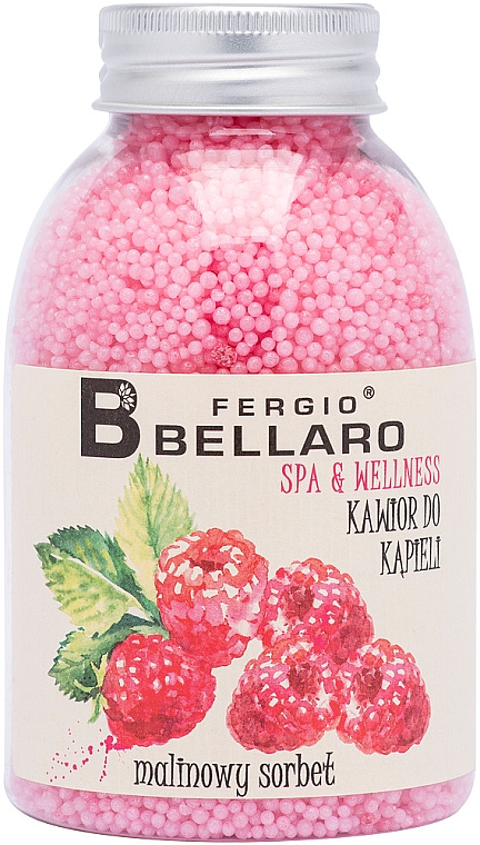 Пом'якшувальні кульки для ванни "Малиновий сорбет" - Fergio Bellaro Raspberry Sorbet Bath Caviar — фото N1
