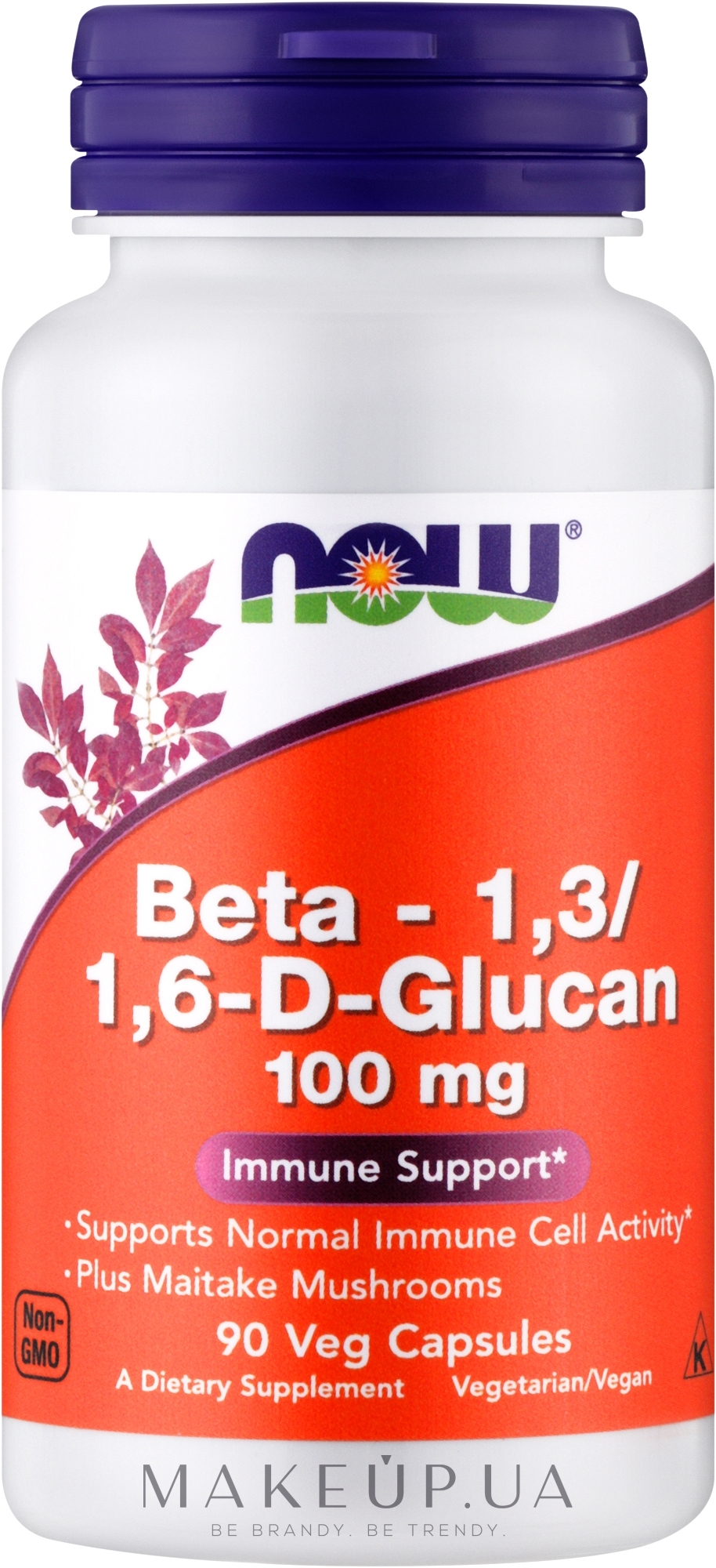 Пищевая добавка в порошке "Бета-1,3/1,6-D-глюкан", 100 мг - Now Foods Beta-1,3/1,6-D-Glucan  — фото 90шт