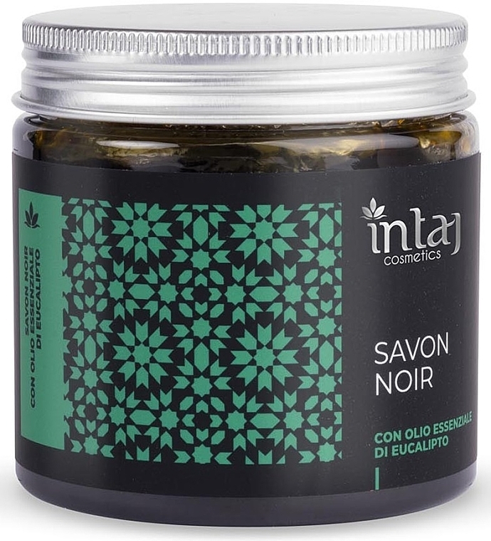 Черное мыло "Эфирное масло эвкалипта" - Intaj Cosmetics Savon Noir With Eucalyptus Essential Oil — фото N1