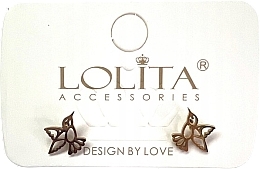 Сережки жіночі, колібрі, золотисті - Lolita Accessories — фото N2