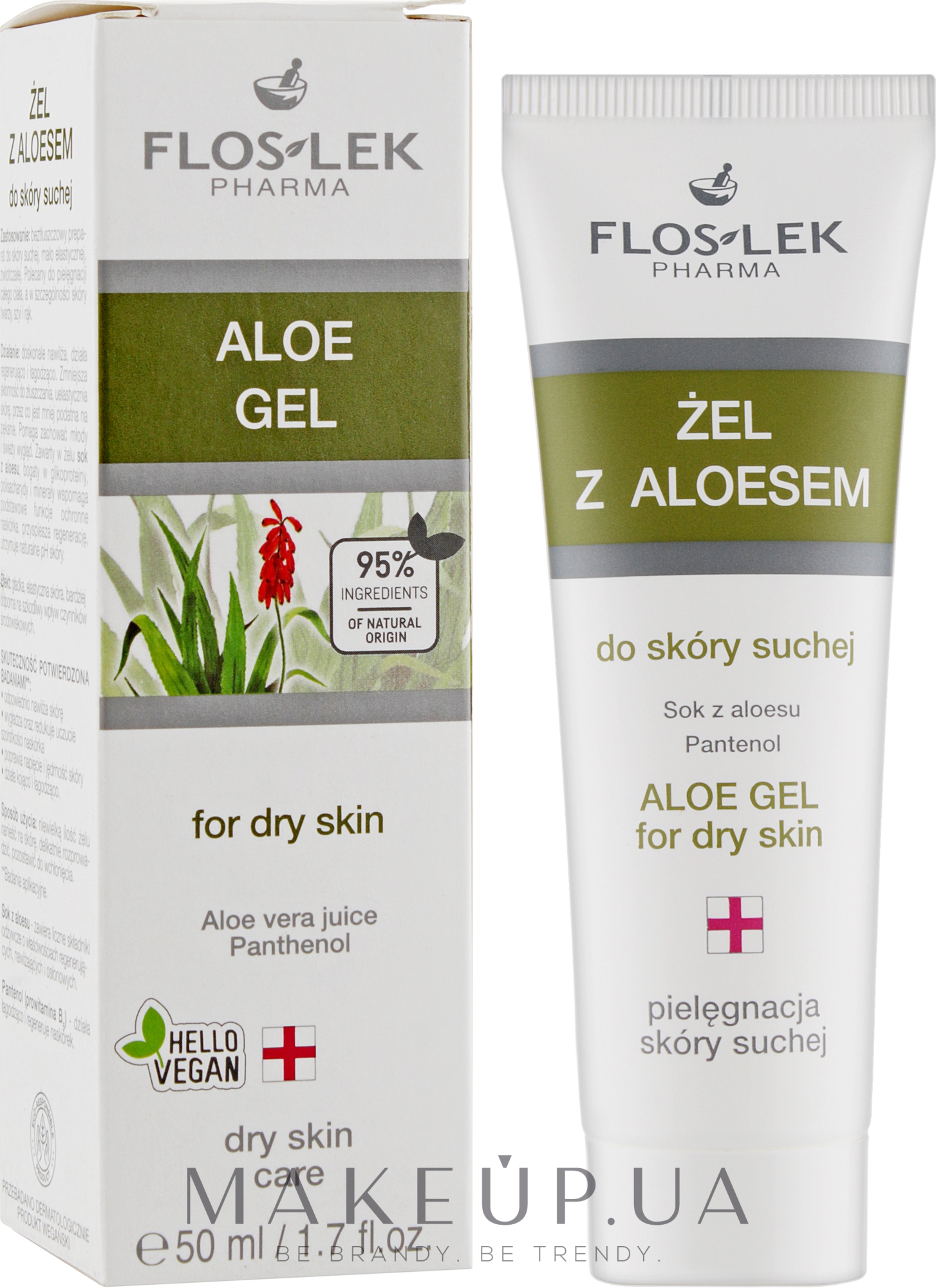 Гель для лица с Алоэ вера - Floslek Aloe Gel Dry Skin Care — фото 50ml