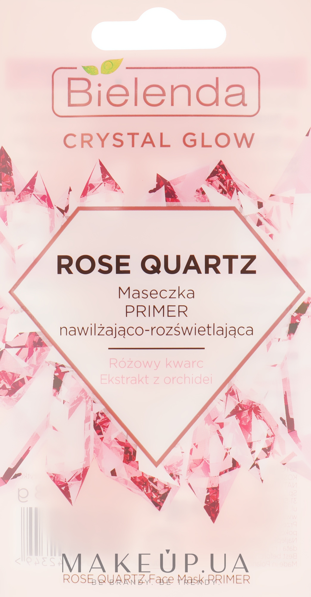 Зволожувальна та освітлювальна маска-праймер для обличчя - Bielenda Crystal Glow Rose Quartz — фото 8g