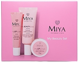 Духи, Парфюмерия, косметика Набор - Miya Cosmetics My Beauty Set (lip/scr/10g + lip/balm/15ml + base/30ml)