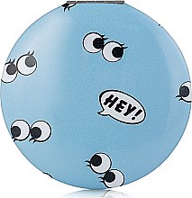 Парфумерія, косметика Дзеркало кругле, М1041-1, блакитне - Rapira