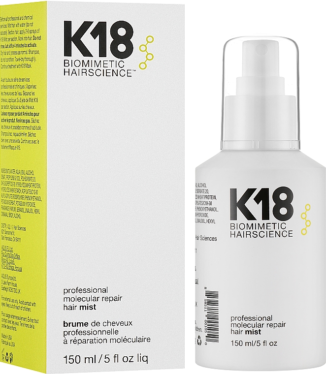 Міст для волосся - K18 Hair Biomimetic Hairscience Professional Molecular Repair Hair Mist — фото N4