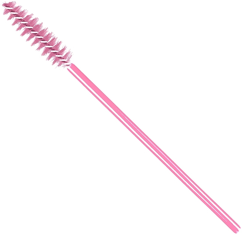 Щіточка для вій і брів, світло-рожева з рожевою ручкою - Clavier — фото N2