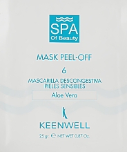 Парфумерія, косметика Відлущувальна маска №6 - Keenwell Spa Of Beauty Peel Off Mask Number 6 Sensitive Skin Decongestive with Aloe Vera