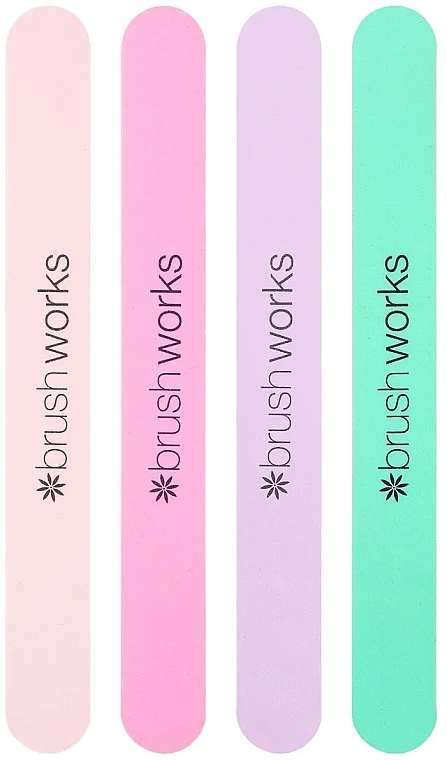 Набор - Brushworks Pastel Coloured Nail Files 4 Pack Set (n/file/4pcs) — фото N2