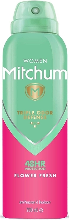 Дезодорант-спрей для женщин - Mitchum Women Triple Odor Defense 48HR Protection Aerosol Flower Fresh — фото N1
