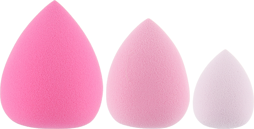 Набор спонжей для макияжа, розовые, 3 шт. -Tools For Beauty MiMo Makeup Sponge Pink — фото N2