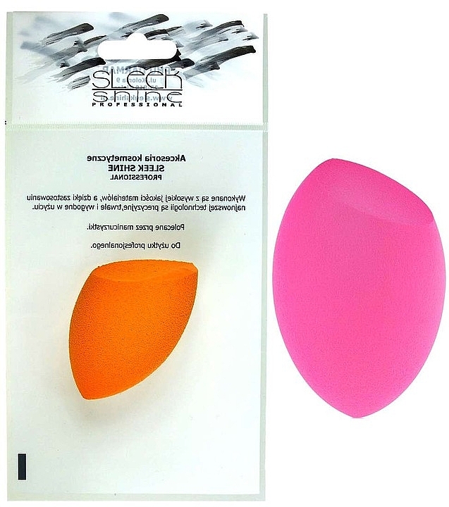 Спонж-блендер для макіяжу, 4х6 см, рожевий - Sleek Shine Beauty Makeup Blender — фото N2