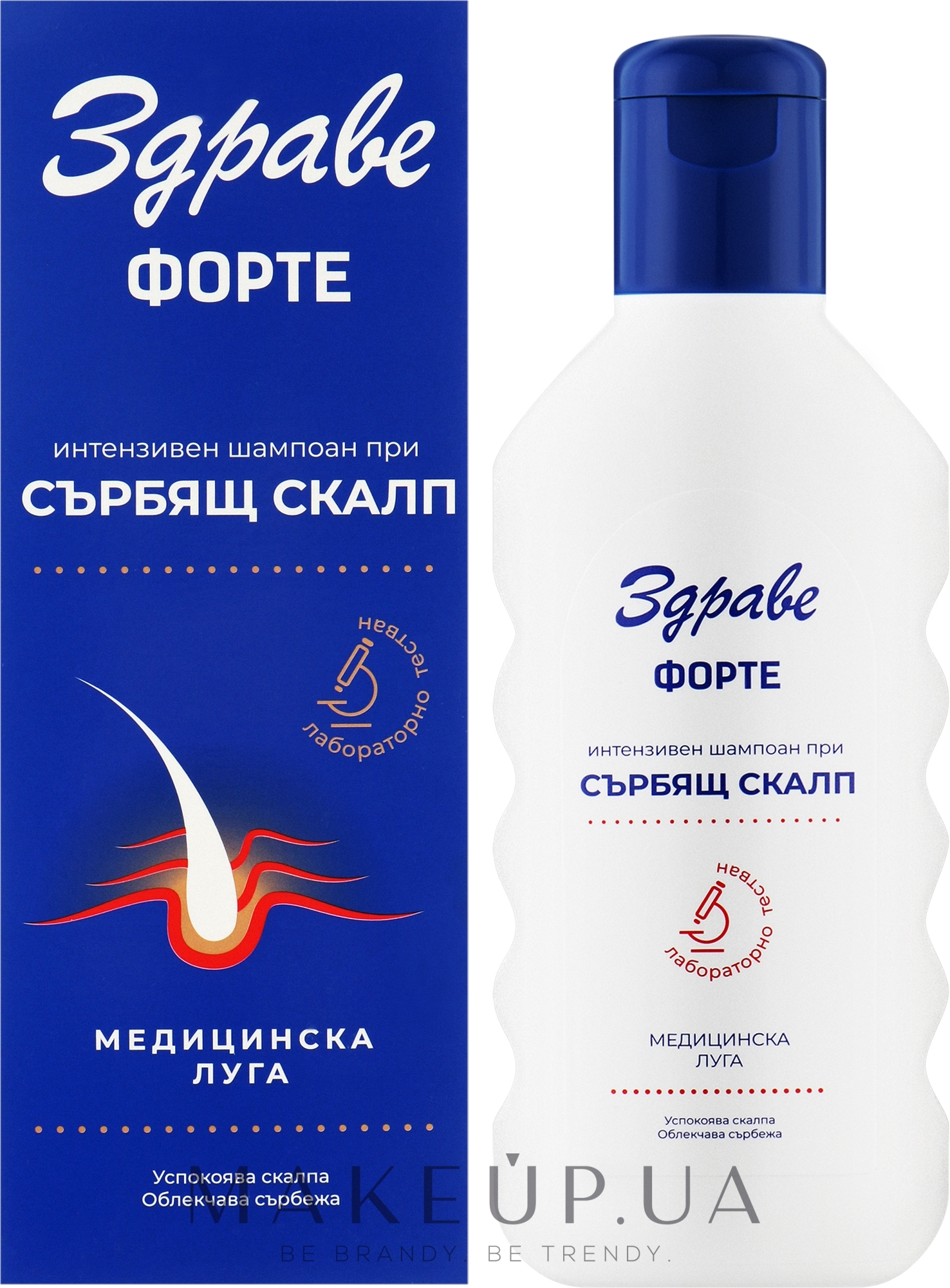 Шампунь від сверблячки шкіри голови - Zdrave Forte Shampoo — фото 130ml