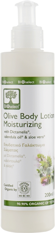 Молочко для тіла зволожуюче з диктамелієй, ваніллю і алое - BIOselect Olive Moisturizing Body Lotion