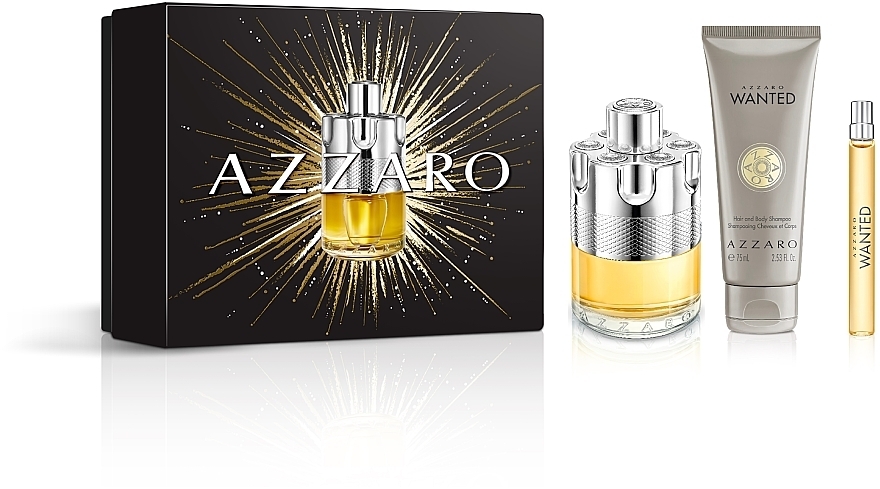 Azzaro Wanted - Набор (edt/100ml + edt/10ml + sh/gel/75ml) — фото N1