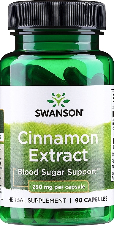 Харчова добавка "Екстракт кориці", 250mg - Swanson Cinnamon Extract — фото N1