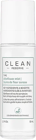 Мист для лица "Бузина" - Clean Reserve Elderflower Mist — фото N1