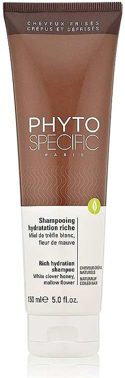 Шампунь для сухих и вьющихся волос - Phyto PhytoSpecific Rich Hydration Shampoo White Clover Honey Mallow Flower — фото N1