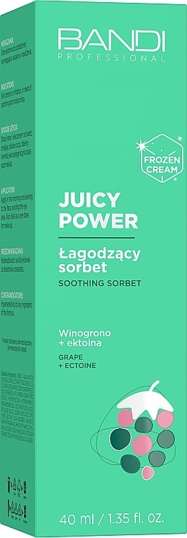 Успокаивающий сорбет для лица - Bandi Professional Juicy Power Soothing Sorbet Grape + Ectoine — фото N2