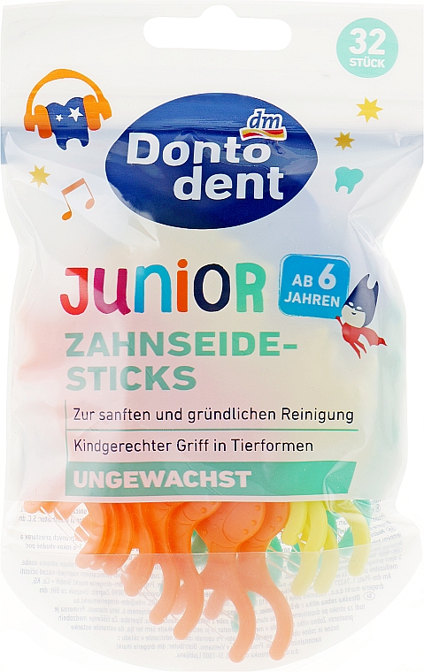 Зубные нити детские - Dontodent Floss Stick Junior