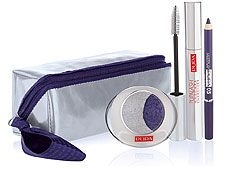 Набор - Pupa Luxury Eyes Kit Silver Sparkle (Mascara/11ml + eyeshadows/2.2g + eyeliner/0.8g + bag)