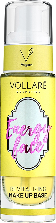 База под макияж "Ревитализирующая" - Vollare Vegan Energy Face Make-Up Base — фото N1