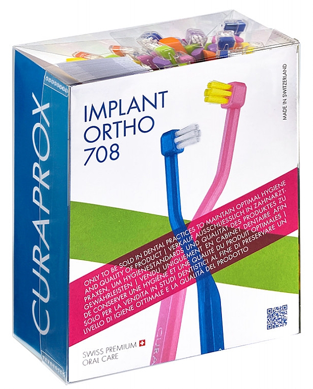 Набор зубных щеток Implant/Ortho, 36 шт. - Curaprox — фото N1
