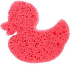 Губка банная детская "Карапуз", розовая уточка - Помощница — фото N1