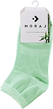Жіночі бамбукові шкарпетки до щиколоток, 1 пара, зелені - Moraj — фото N1