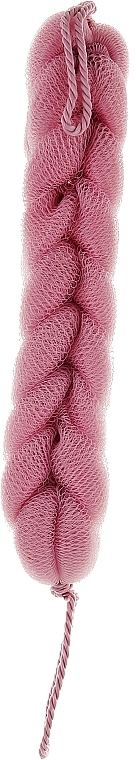 Мочалка для душа масажна з ручками, світло-рожева - Titania — фото N1