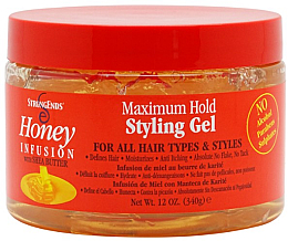 Парфумерія, косметика Гель для волосся - BioCare StrongEnds Honey Infusion with Shea Butter Maximum Hold Styling Gel