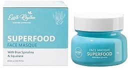 Маска для обличчя з блакитною спіруліною та скваланом - Earth Rhythm Superfood Face Masque With Blue Spirulina & Squalane — фото N1
