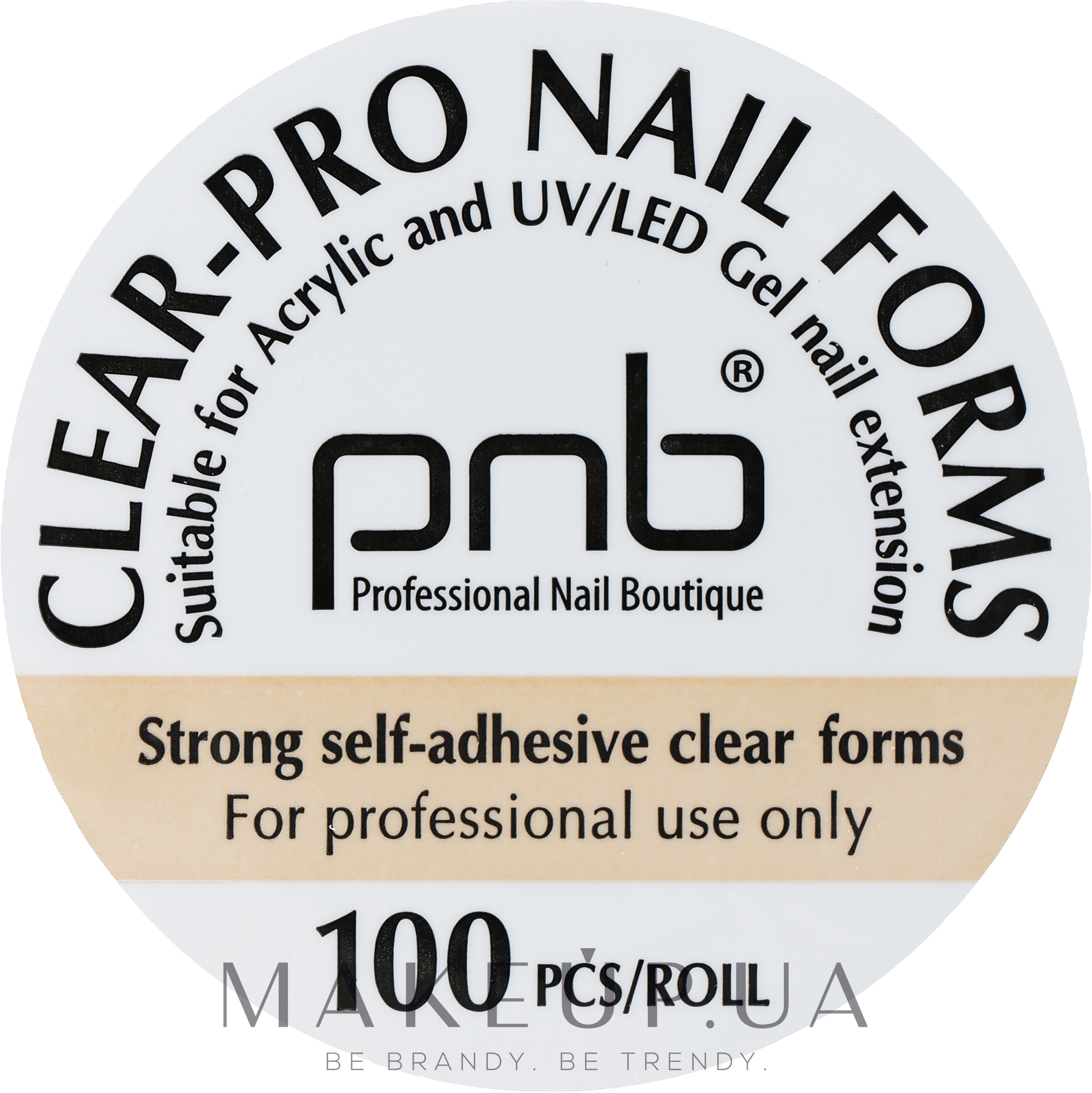 Форма для моделювання нігтів, прозора - PNB Clear-Pro — фото 100шт