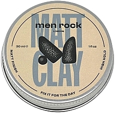 Матова глина для волосся, сильна фіксація - Men Rock Matt Clay High Hold Matt Finish — фото N1