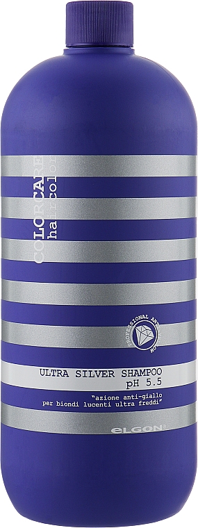 Шампунь против желтизны - Elgon Colorcare Ultra Silver Shampoo