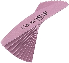 Пилочка для нігтів, рожева, 100/180, 10 шт. - Clavier — фото N1