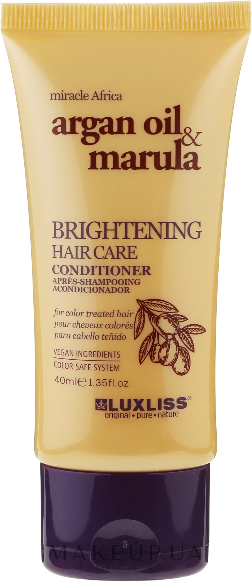 Кондиціонер для блиску волосся - Luxliss Brightening Hair Care Conditioner — фото 40ml