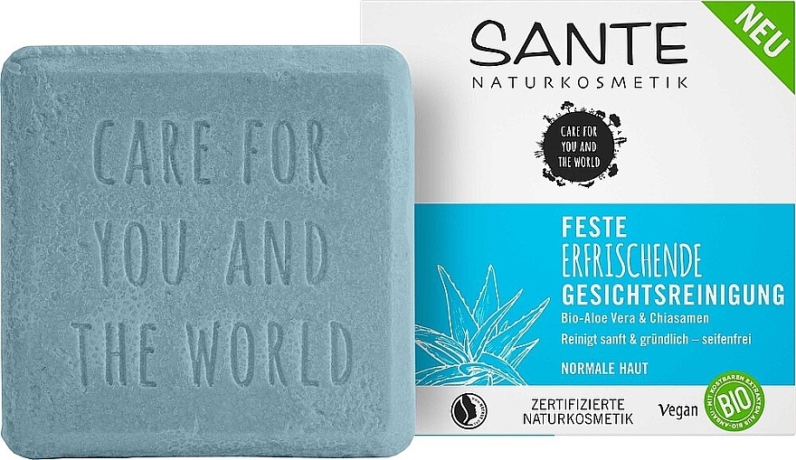 Освежающее мыло для лица - Sante Refreshing Facial Cleansing Aloe Vera & Chia Seeds — фото N1
